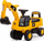 Lodër ekskavator ride-on Milly Mally Cat Digger, me timon dhe tinguj, e verdhë