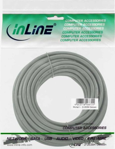 Kabllo rrjeti InLine SF/UTP Cat.5e, 50m, gri