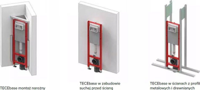 Kornizë WC Tece TECEbase Narrow 32 cm, rezervuar Base 320, mat