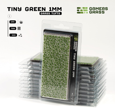 Tufëza bari modelimi Gamers Grass Tiny Green Tufts, 1mm, ngjyrë e gjelbër