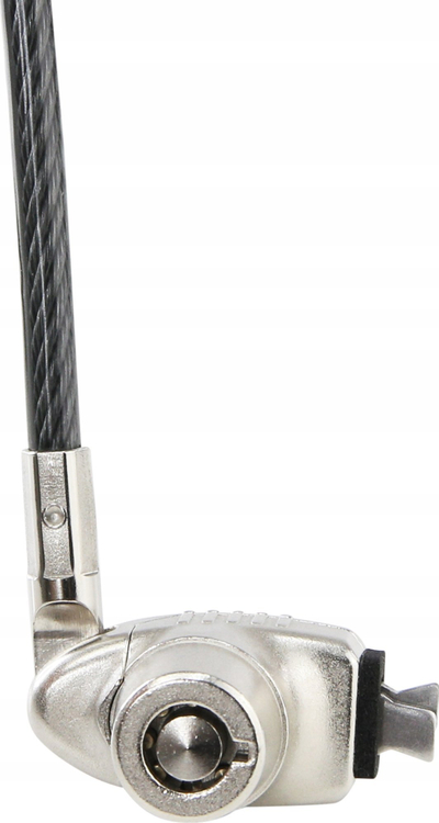 Kabllo sigurie për laptop Dicota BASE XX Wedge, slot 3.2 x 4.5 mm, 1.5 m, zi me argjendtë