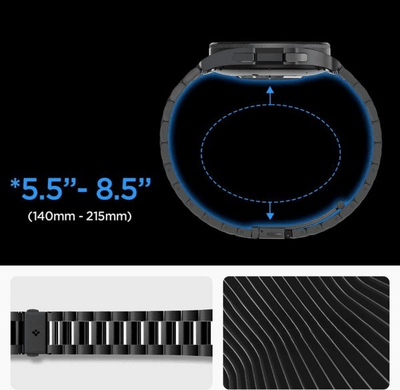 Byzylyk çeliku Spigen Modern Fit 316L, për Samsung Galaxy Watch6 Classic 47mm, i zi