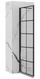 Kabinë dushi Omnires Shower Wall Molier 90, xham Crystal Clear, Easy Clean, e zezë