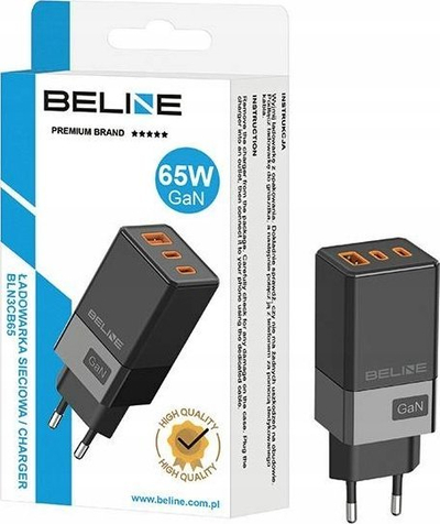 Karikues muri Beline 65W GaN, 2xUSB C USB A, i zi
