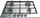Pianurë me gaz Whirlpool TGML 650 IX, 4 djegës, çelik inox, argjendtë