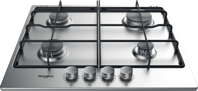 Pianurë me gaz Whirlpool TGML 650 IX, 4 djegës, çelik inox, argjendtë