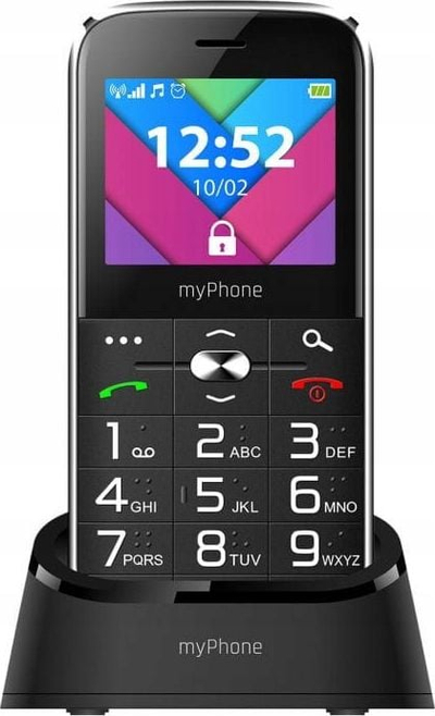 Telefoni myPhone Halo C, Dual SIM, 2.2\", i zi me argjend