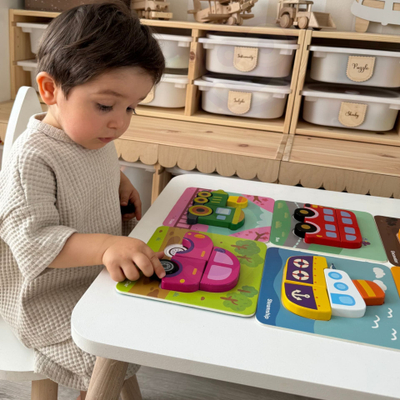 Puzzle druri Woopie 6 në 1 Transport, 33 pjesë, shumëngjyrësh