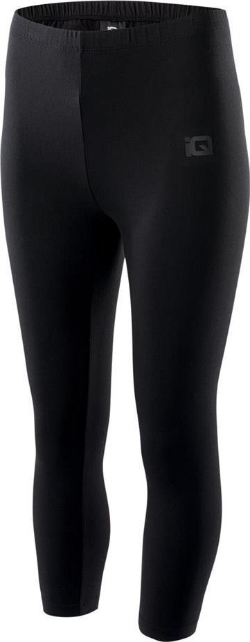 Legginsa sportive për goca IQ SILKY 3/4, material elastik, të zeza