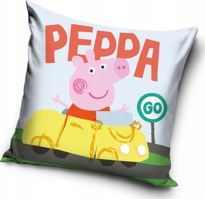Jastëk dekorativ Peppa Pig, 40x40cm, poliester, shumëngjyrësh