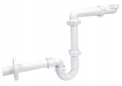 Сифон за лавабо Basic Basin P Trap, 32mm, пластика, бел