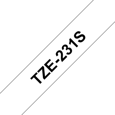 Лента за етикетирање Brother TZe-231S, 1.2cm, црн текст