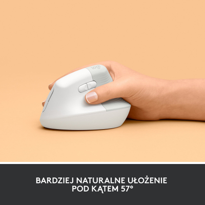 Set tastierë dhe maus Logitech Lift Off White Ergo K860, pa tela, ergonomik, e bardhë