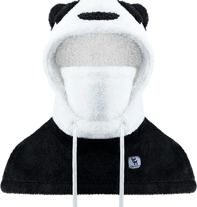 Balakllavë ski Qunature Panda, fleece 2 shtresa, madhësia L, bardh e zez