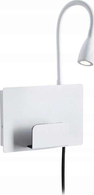 Llambë muri Paulmann Halina, LED, me portë USB Type C, e bardhë
