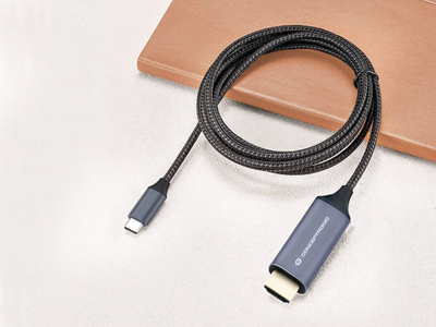 Kabllo USB Conceptronic ABBY10G, USB C në HDMI, 2m, e zezë argjend