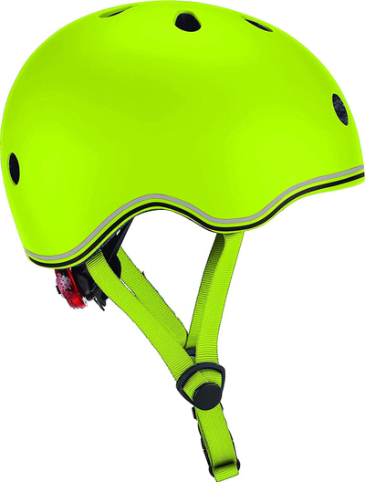 Велосипедска кацига Globber EVO Lights, 45-51 cm (2XS - XS), зелена