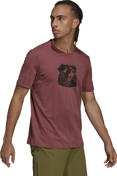 Bluzë burra adidas 5.10 Glory Tee M H59754, pambuk poliester, e rozë e errët