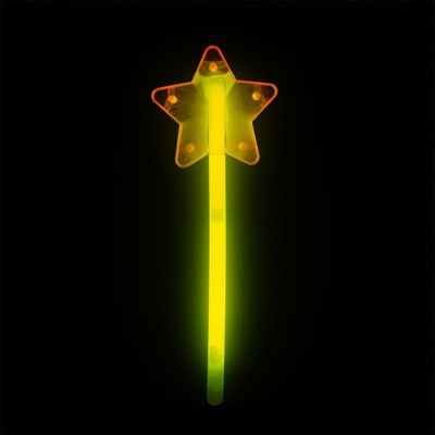 Shkop dekorativ Arpex Carnival Wand Fluo GS6470, për karnavale, me yll, shumëngjyrësh fluo