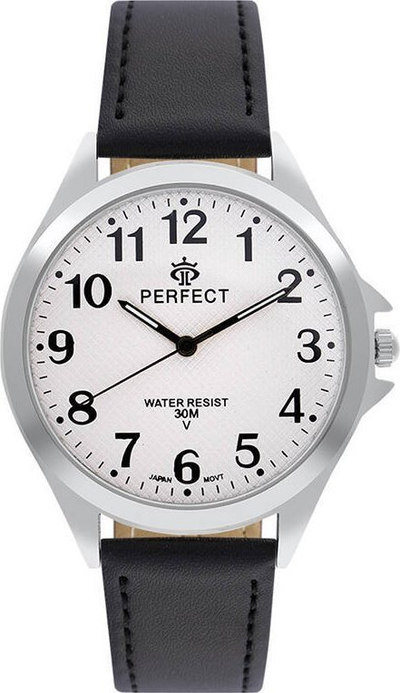 Orë dore Perfect Day PERFECT GXB412-03, për burra, 42mm, argjend