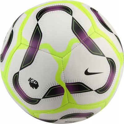 Top futbolli Nike Pitch Premier League, nr. 4, i bardhë me vjollcë neon
