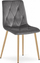 Set karrigesh Oskar Modernity Gray, kadife gri e errët, këmbë ngjyrë druri