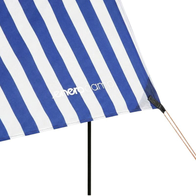 Çadër plazhi ProGarden Sun Shelter, 297x170 cm, me shtylla, blu me vija