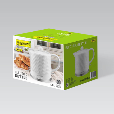 Shishja elektrike Maestro MR-067, 1.5L, 1200W, e bardhë qeramike