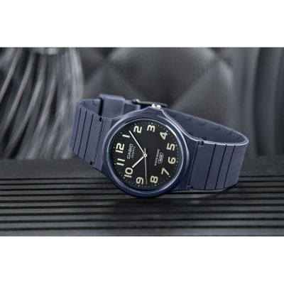 Orë dore Casio MQ24UC-2B, quartz, që s’i bëhet vonë nga uji, blu navy
