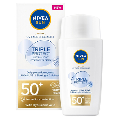 Krem Nivea OF 50+ Sun Triple Protect (Fluid), 40 ml