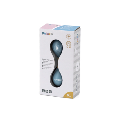 Lodër marakase druri Viga PolarB Double Elephant 44089, për kalamaj, blu