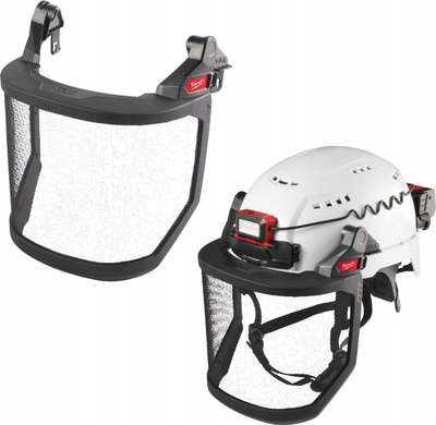 Mburojë fytyre Milwaukee BOLT Steel Face Shield, rrjetë çeliku, rezistente ndaj goditjeve, e zezë