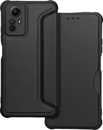 Mbulesë telefoni OEM Razor Book Case për Xiaomi Redmi Note 12S, tip libër, me magnet, e zezë