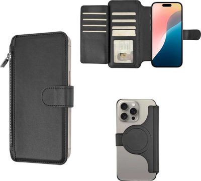 Магнетски паричник 4smarts CoinCaddy, MagSafe, со џеб за ситни пари, црн