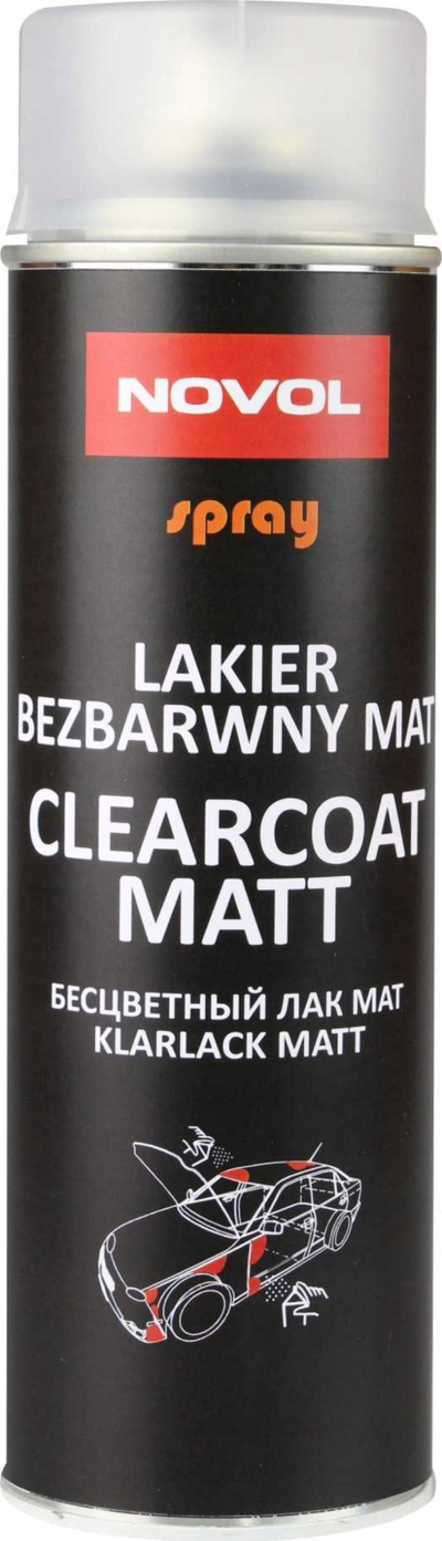 Llak transparent NOVOL Clearcoat, 500ml, mat, pa ngjyrë
