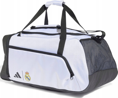 Çantë sportive adidas Real Madrid 2024/25, me ven më vete për këpucë, me logo klubi, e bardhë