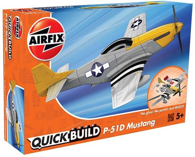 Model ndërtimi Airfix QUICKBUILD Mustang P-51D, plastik, 23x15x5 cm, shumëngjyrësh