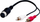 Kabllo adapter audio Wentronic Goobay 50004, DIN 5 pin në 2x RCA, 0.2 m, e zezë