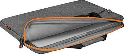Çantë për laptop PEDEA Fashionable, deri 17.3", me rrip krahut, gri me portokalli