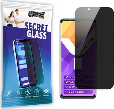 Mbrojtëse ekrani Grizz SecretGlass për Vivo Y15s, xham privatësie, transparent
