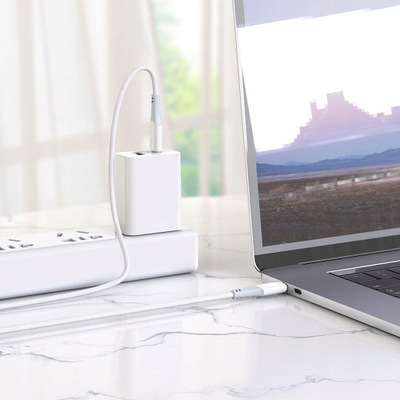 Kabllo USB-C në USB-C Hoco X70 Ferry, 1m, 60W PD 3A, e bardhë