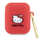 Mbulesë silikoni Hello Kitty CG Mobile për AirPods / AirPods 2, me karabinier, e kuqe