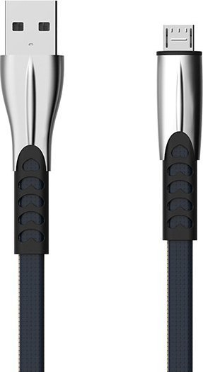 Kabllo USB në Micro USB BW02, 1 m, 2.4A Quick Charge 3.0, blu