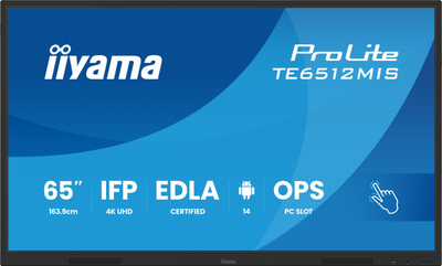 Ekran interaktiv Iiyama TE6512MIS-B4AG, 65\", 4K UHD, Wi‑Fi, i zi