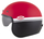 Helmetë moto CASSIDA Oxygen 2.0 Jawa OHC, polikarbonat, vizor dielli, e kuqe mat e zezë e bardhë