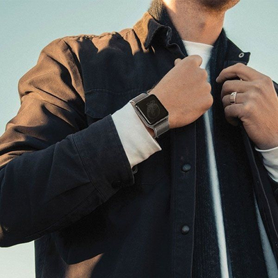 Rrip ore UNIQ Dante për Apple Watch Series 4 40mm, çelik inox, rozë gold