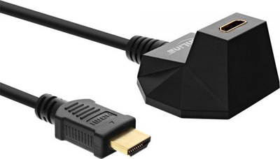 Kabëll zgjatues HDMI InLine HDMI Station, 1m, me internet nëpërmjet HDMI, i zi