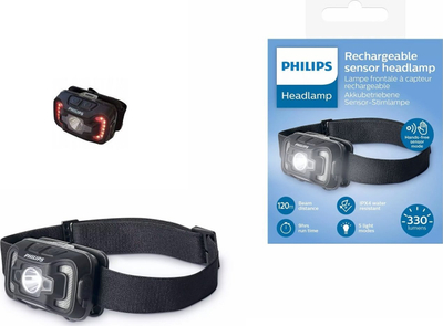 Dritë koke Philips SFL2000RH, LED, 330 lm, IPX4, e zezë