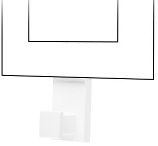 Grep tek për korniza Simon 55 Line, plastik, mat, i bardhë