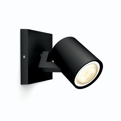 Spot tavanor LED Philips Hue Runner, White Ambiance, 1 llambë, i zi